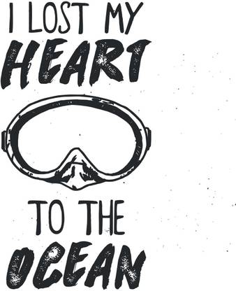 Casper Me 'I Lost My Heart To Ocean' Quote 300 GSM Print Poster (12 x 18 inch) Paper Print