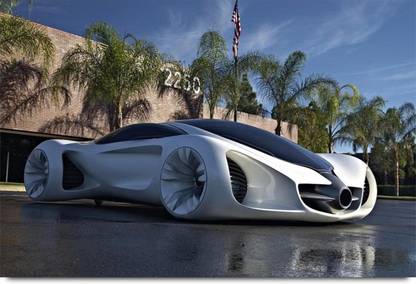 Alien Super Car Paper Print