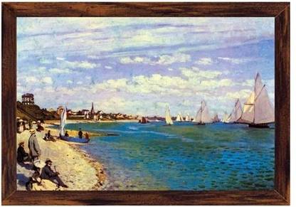The Beach at Sainte Adresse (Code Mo6084) Canvas Art