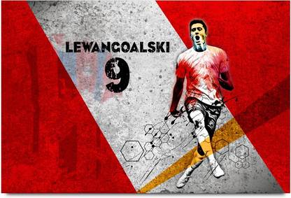 Robert Lewandowski Football Player Paper Print