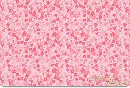 Pink Floral Pattern Paper Print