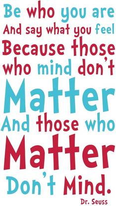 Dr Seuss Quotes Paper Print