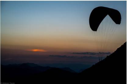 Athah Frameless Poster Glidingt dusk dama Toure Paper Print