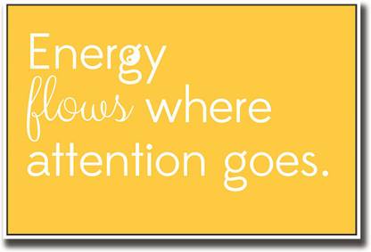 Athah Poster Energy flows where attention goes Paper Print