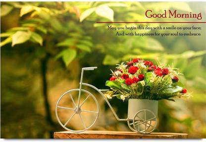 Good Morning Quotation & Typography Paper Print