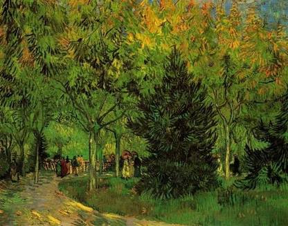 A Lane in the Public Garden at Arles Canvas Art