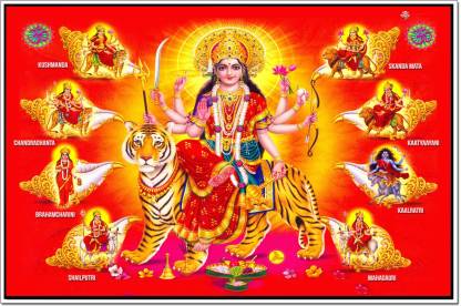 Durga Mata Ji Poster Paper Print - Religious posters in India - Buy art ...