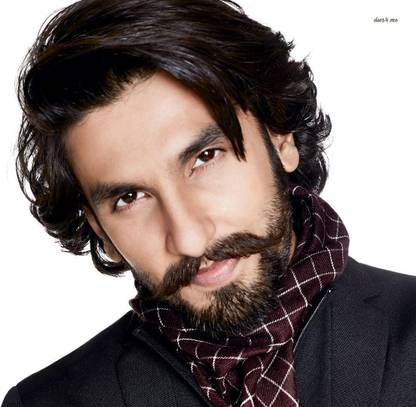 Athah Ranveer Singh with a moustache Frameless Poster Paper Print