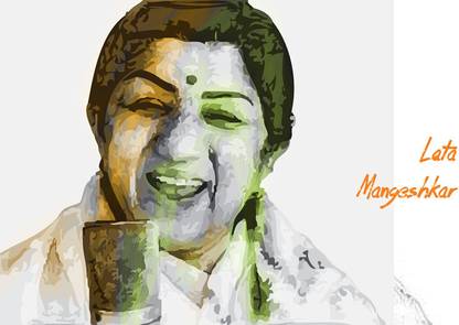 Lata Mangeshkar Paper Print
