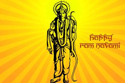 Happy Ram Navami Poster Paper Print
