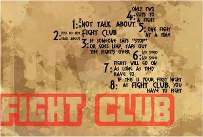 Fight Club Rules Paper Print