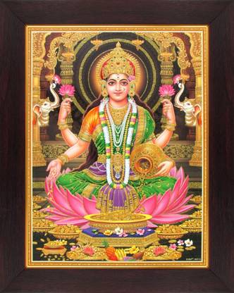 Goddess Lakshmi / Laxmiji / Laxmi Poster Paper Print