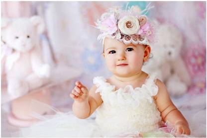 Baby poster for room. Cute toddlers babies kids images for wall posters for bedroom and home. Paper Print