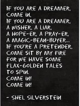 Invitation By Shel Silverstein - Chalkboard Print Canvas Art