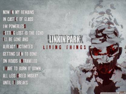 Wonder Images Linkin Park Quote with Back Framing Canvas Art