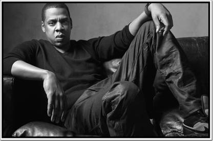 Athah Poster Jay Z Black & White Paper Print