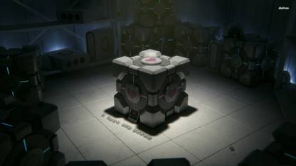 Companion Cube - Portal 2 GLaDOS Core Athah Fine Quality Poster Paper Print