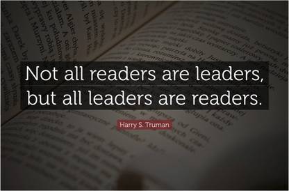 All Leaders Are Readers Quote Poster Paper Print