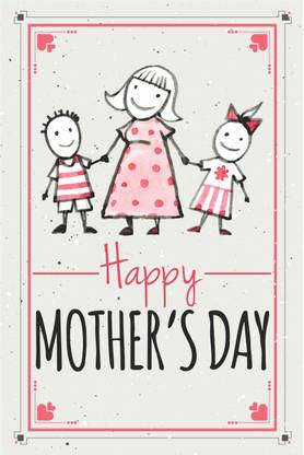 Happy Mother's Day Poster Paper Print