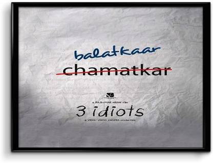 Three Idiots minimal Canvas Art