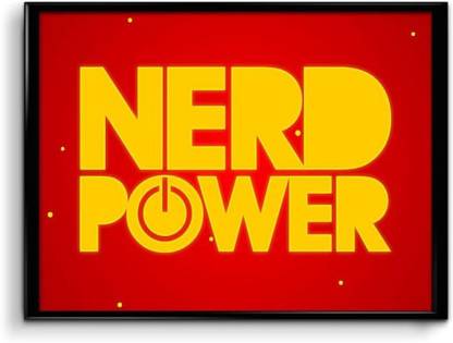 Athah Fine Quality Poster Nerd Power Paper Print