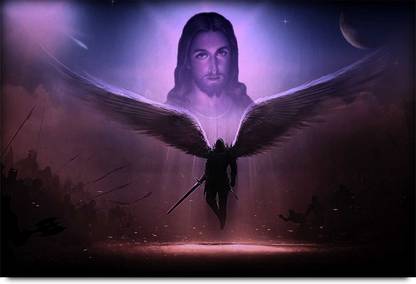 Jesus Against Evil Paper Print