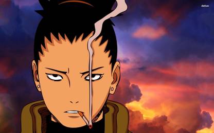 Shikamaru Nara smoking - Naruto Athah Fine Quality Poster Paper Print