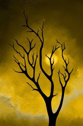 Art Factory Abstract Modern Art Tree Landscape Painting (12"x 18") Canvas Art