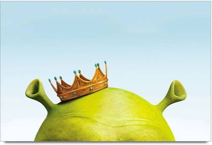Shrek Head Crown Paper Print