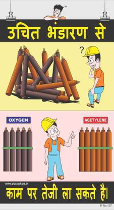 Housekeeping Poster-Proper Storage-Hindi Paper Print