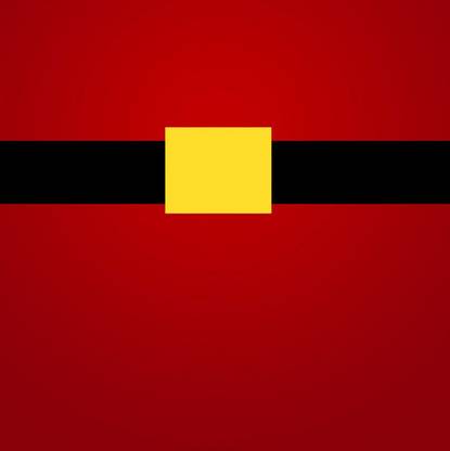 Minimalist Santa Belt - Medium Size Ready To Frame Rolled Digital Art Print On Photographic Paper