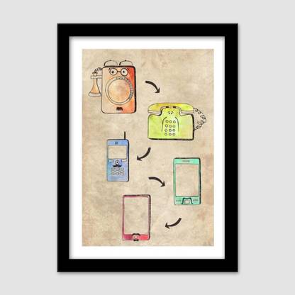 Athah Poster Phone Evolution Paper Print