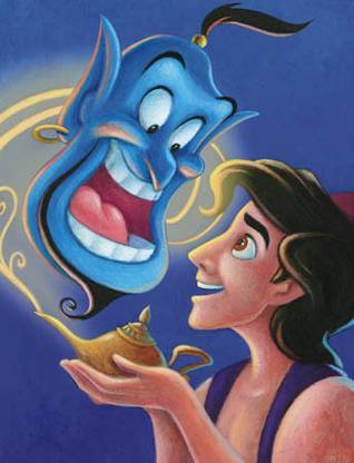Aladdin and the Genie - The Magic Lamp Fine Art Print