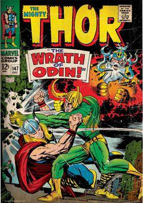Thor -wrath of odin poster (Officially Licensed) Paper Print