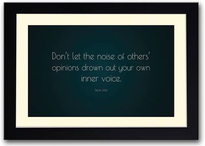 Steve Jobs Inner Voice Inspirational Quote Fine Art Print
