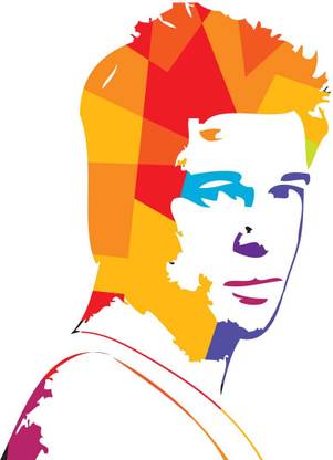 Brad Pitt Pixel Art Photographic Paper