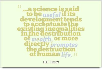 iMerch is said to quote by G.H. Hardy 3D Poster