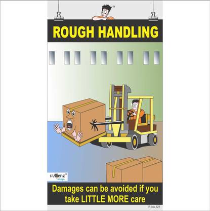 Safety Poster-Rough Handling Paper Print