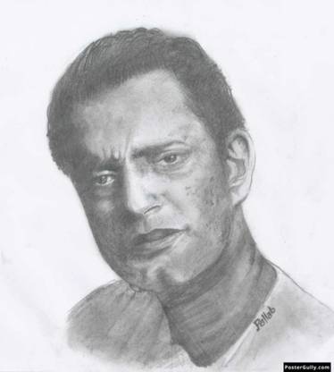 EurekaDesigns Poster Satyajit Ray Sketch Artwork Rolled Paper Print
