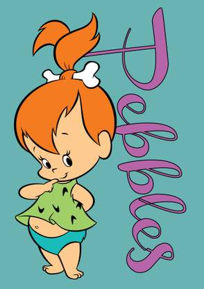 The Flintstones - Pebbles Paper Print