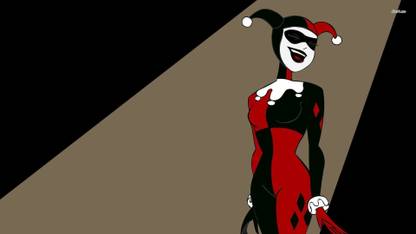 Laughing Harley Quinn from Batman Athah Fine Quality Poster Paper Print