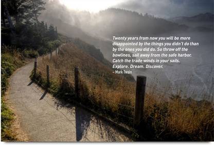 Travel and Tourism Mark Twain Quote Paper Print