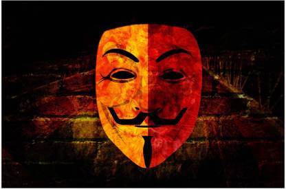 Galatasaray And V For Vendetta Mask Paper Print