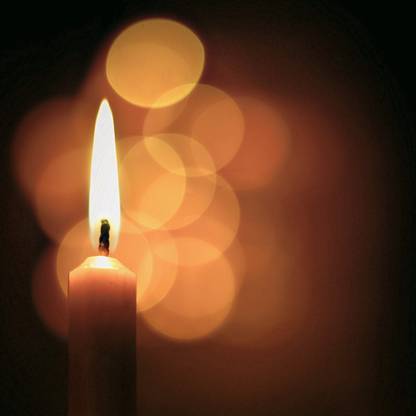 Tallenge - Burning candle With Bokeh Background - Small Size Premium Quality Ready To Frame Rolled Canvas 12 inch x 12 inch Painting