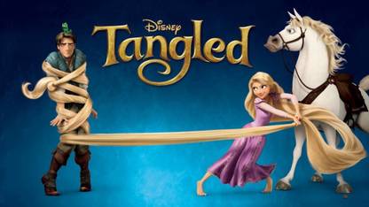 Athah Minimal Art Poster Tangled Rapunzel Flynn Maimus Paper Print Rolled Paper Print