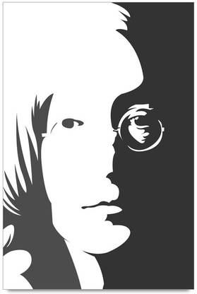 RangeeleInkers john lennon Silhouette Laminated Poster Paper Print