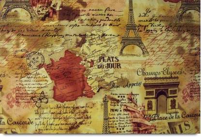 Travel and Tourism Classical Map Paper Print