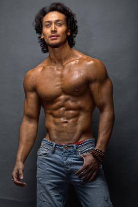 Wall1ders Tiger Shroff Body Paper Print
