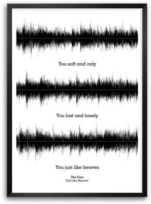 The Cure "Just Like Heaven" Lyrics Quotes Paper Print