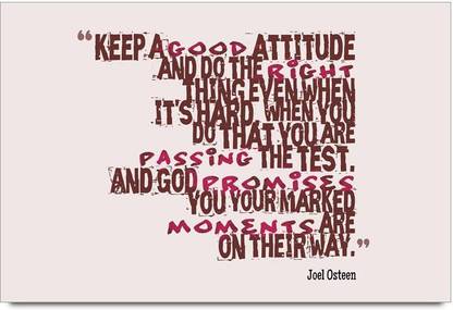 iMerch A Good Attitude And Quotes By Joel Osteen Photographic Paper